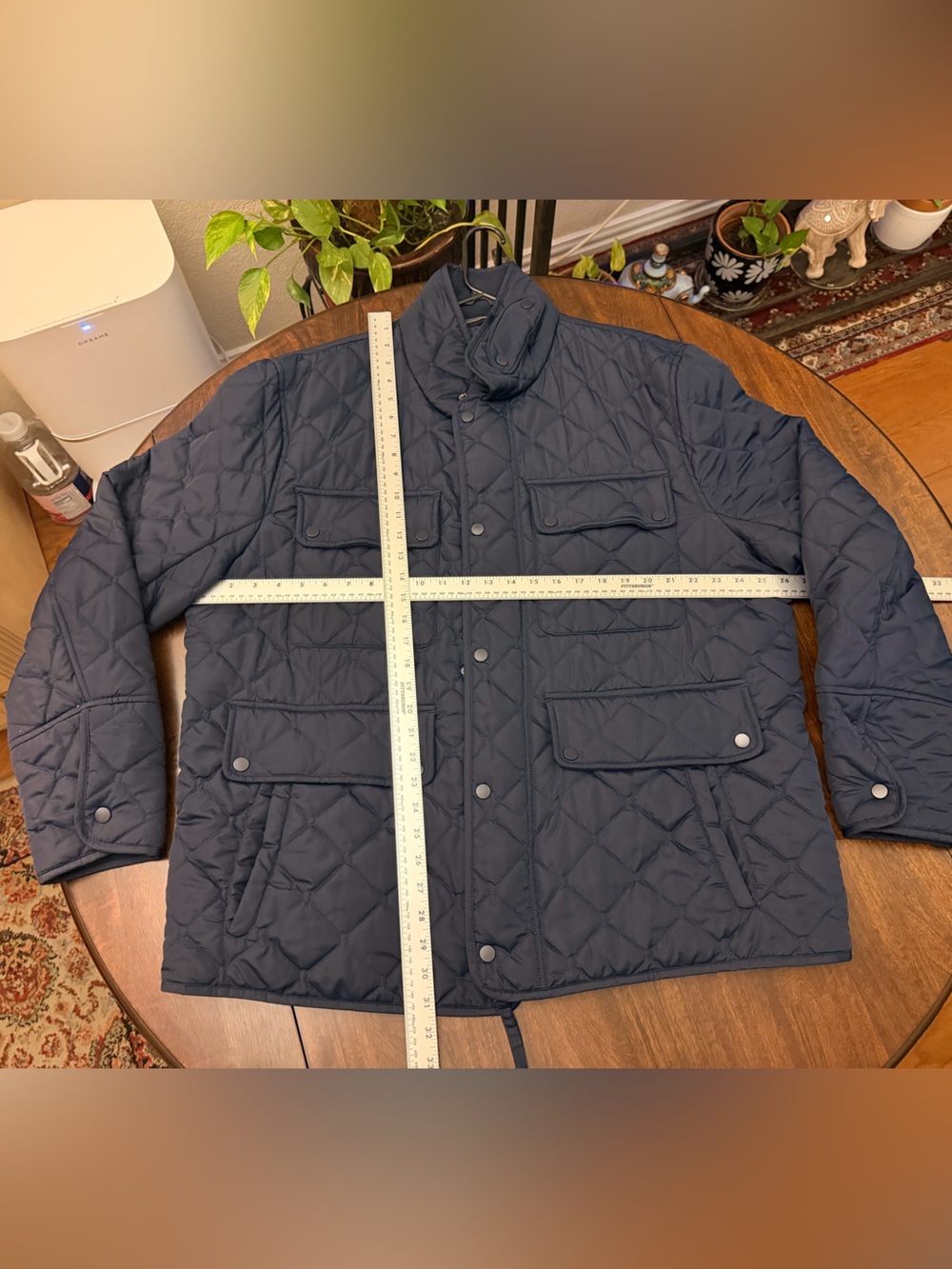 Marc New York Navy Quilted Lightweight Shirt Jacket